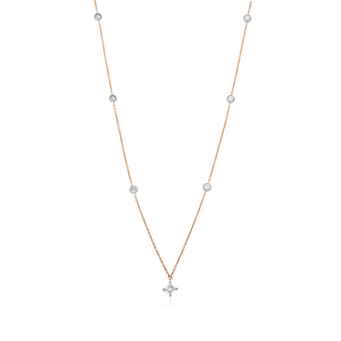 ATHENA - 0.38ct Diamond Station Necklace -  Paddington Jeweller - OJ Co