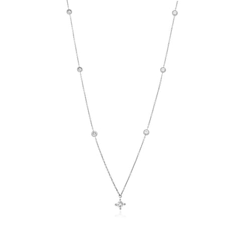 ATHENA - 0.38ct Diamond Station Necklace -  Paddington Jeweller - OJ Co