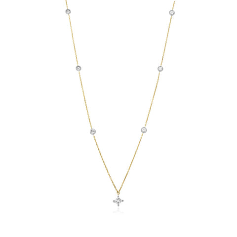 ATHENA - 0.38ct Diamond Station Necklace -  Paddington Jeweller - OJ Co