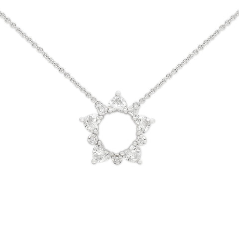 0.53ct Diamond Sunray Necklace in 18kt White Gold -  Paddington Jeweller - OJ Co