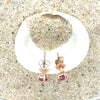 Rose- Rubelite Stud Earrings -Paddington Jeweller - Ojco