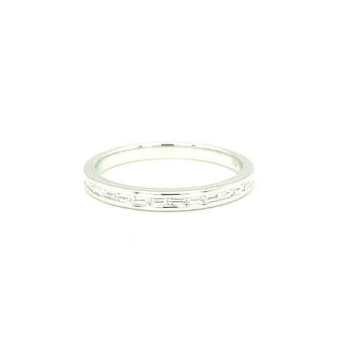 Custom Made for Kate - 18kt white gold baguette diamond eternity ring -  Paddington Jeweller - OJ Co
