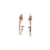 Plain "T" Hoop Earrings in 9kt Gold -Paddington Jeweller - Ojco