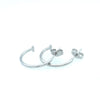 Plain "T" Hoop Earrings in 9kt Gold -Paddington Jeweller - Ojco