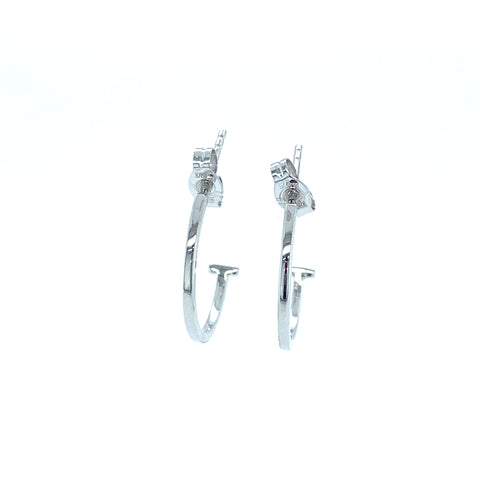 Plain "T" Hoop Earrings in 9kt Gold -  Paddington Jeweller - Ojco