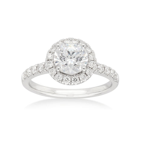 ALYA - 1.42ct Diamond Round Halo Engagement Ring -  Paddington Jeweller - OJ Co