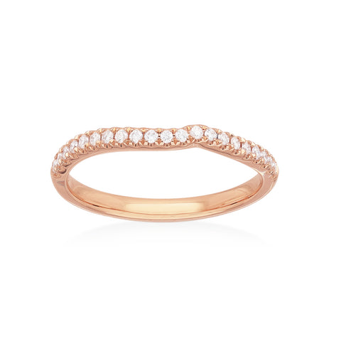 DONNA - 0.14ct Diamond Angled Wedding Band -  Paddington Jeweller - OJ Co