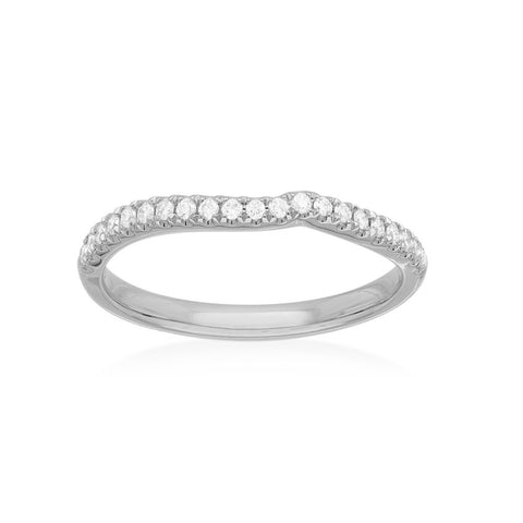 DONNA - 0.14ct Diamond Angled Wedding Band -  Paddington Jeweller - OJ Co