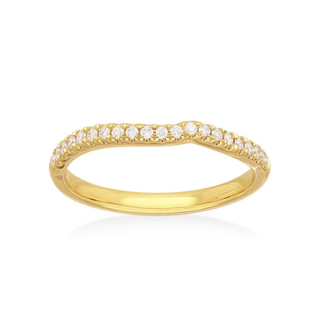 DONNA - 0.14ct Diamond Angled Wedding Band -  Paddington Jeweller - OJ Co