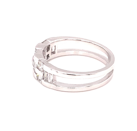 Custom Made  for Keryn-  Platinum diamond dress ring  ( customer diamonds ) -  Paddington Jeweller - OJ Co