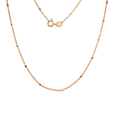 9kt Rose Gold Cable Square Ball Chain, 45cm 2gr -  Paddington Jeweller - OJ Co
