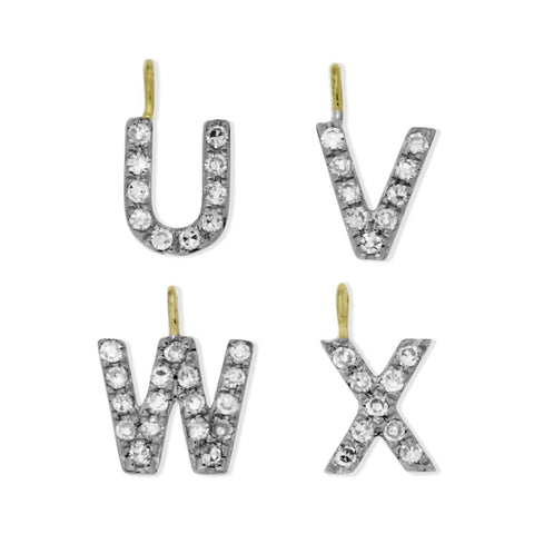 NOM Five Diamond Letter Necklace in 9kt Gold -  Paddington Jeweller - OJ Co