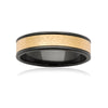 ORLANDO - Black Zirconium and Yellow Gold Ring -Paddington Jeweller - OJ Co
