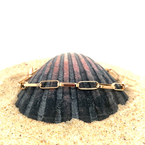 9kt Rose Gold 19cm 4.50gram Solid Small Paperclip Bracelets -  Paddington Jeweller - Ojco