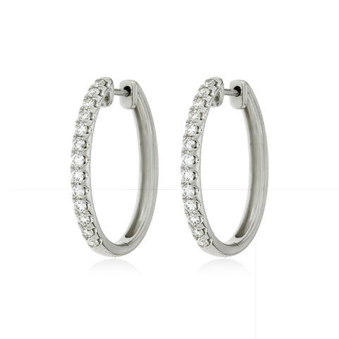 ANNIKA - 1.00ct Diamond Oval Huggie Earrings -  Paddington Jeweller - OJ Co