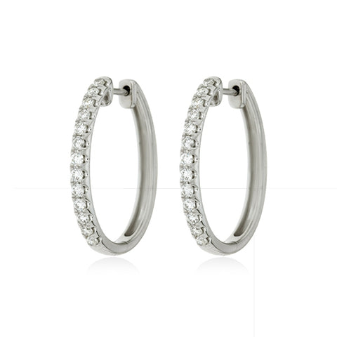 ANNIKA - 1.00ct Diamond Oval Huggie Earrings -  Paddington Jeweller - OJ Co