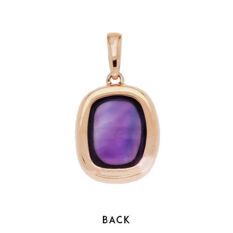 Cushion Shape Cabochon Amethyst Pendant -  Paddington Jeweller - OJ Co