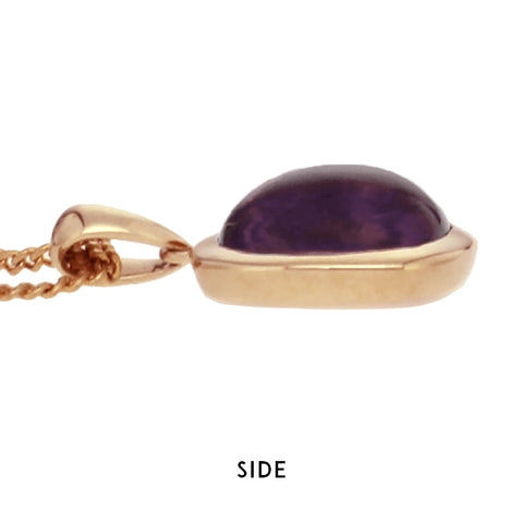 Cushion Shape Cabochon Amethyst Pendant -  Paddington Jeweller - OJ Co