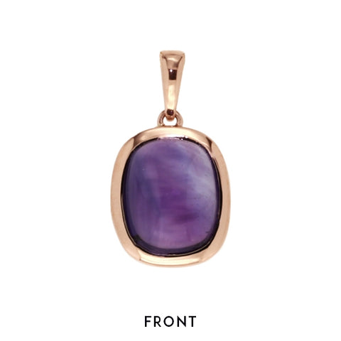 Cushion Shape Cabochon Amethyst Pendant -  Paddington Jeweller - OJ Co