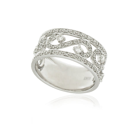 Susanna - 0.50ct Diamond Filigree Ring in 9kt White Gold size O -  Paddington Jeweller - OJ Co