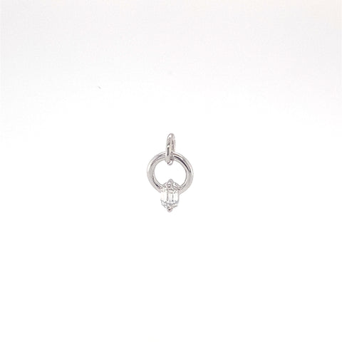 Emerald Diamond Charm -  Paddington Jeweller - Ojco