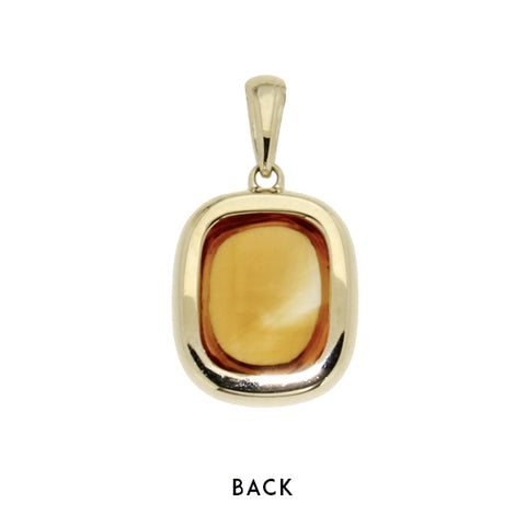 Cushion Shape Cabochon Citrine Pendant -  Paddington Jeweller - OJ Co