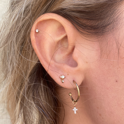 Cascade Diamond Dangling Studs -  Paddington Jeweller - Ojco