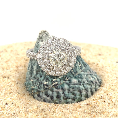 Double Halo Engagement Ring -  Paddington Jeweller - Ojco