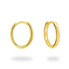 9kt Yellow Gold 13.7mm Oval Huggie Earrings -Paddington Jeweller - OJ Co