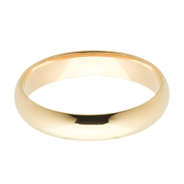 Gents Gold Wedding Ring - half round comfort curve wedder -  Paddington Jeweller - OJ Co