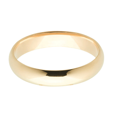 Gents Gold Wedding Ring - half round comfort curve wedder -  Paddington Jeweller - OJ Co