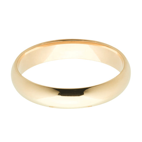 Ladies Gold Wedding Ring - half round comfort curve wedder -  Paddington Jeweller - OJ Co