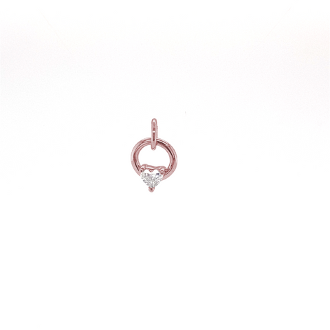Heart Diamond Charm -  Paddington Jeweller - Ojco