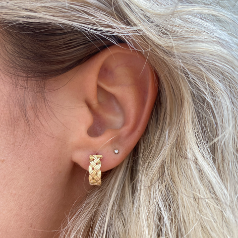 BRAIDED HUGGIE -  Paddington Jeweller - Ojco