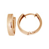 OJCO 375 9ct Gold - 9kt Rose Gold Square Huggie Earrings 12mm -Paddington Jeweller - OJ Co