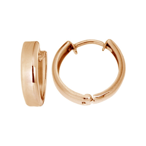 OJCO 375 9ct Gold - 9kt Rose Gold Square Huggie Earrings 12mm -  Paddington Jeweller - OJ Co