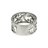 LAETITIA - 0.25ct Black Diamond Filigree Ring in 9kt White Gold Size N -Paddington Jeweller - OJ Co