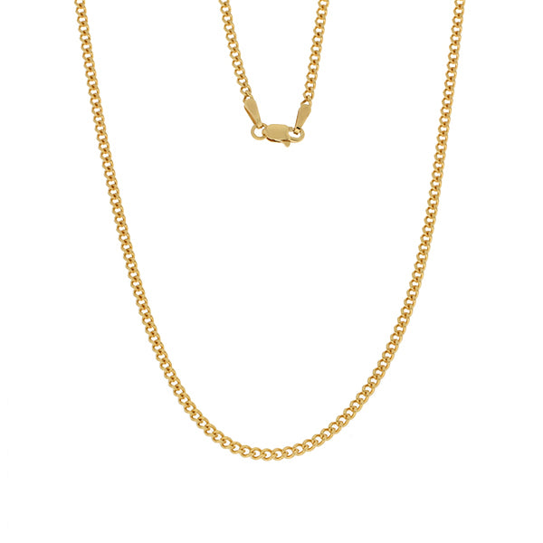DIAMOND CUT CURB CHAIN - 1MM - 45CM -  Paddington Jeweller - Ojco