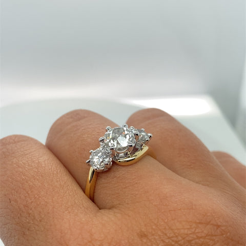 Custom Made for Basil - 18KYWG Diamond Engagement Ring (All diamonds provided by Customer) -  Paddington Jeweller - Ojco