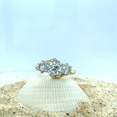 Custom Made for Basil - 18KYWG Diamond Engagement Ring (All diamonds provided by Customer) -  Paddington Jeweller - Ojco