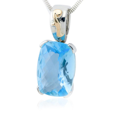 ROSA - 12.00ct Blue Topaz Pendant -  Paddington Jeweller - OJ Co