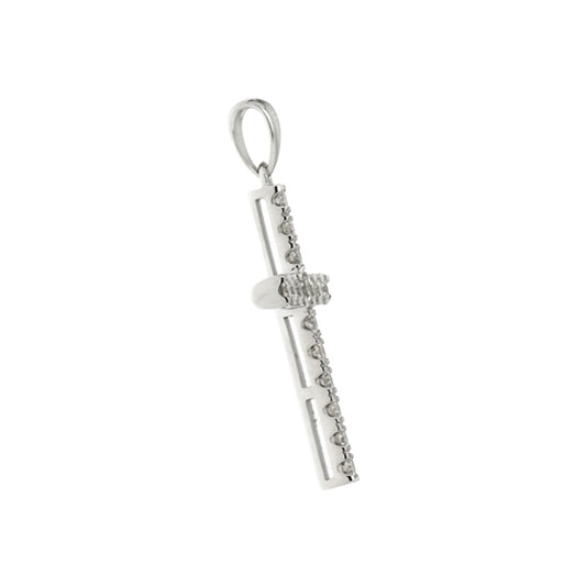 0.50ct Diamond Claw Set Cross Pendant and Chain -  Paddington Jeweller - OJ Co