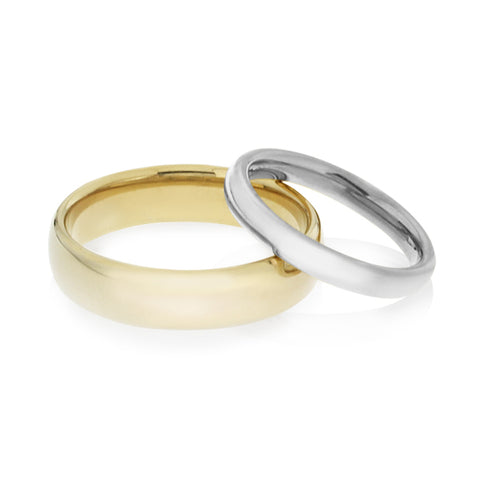 Ladies gold wedding ring - ellipse comfort curve wedder -  Paddington Jeweller - OJ Co